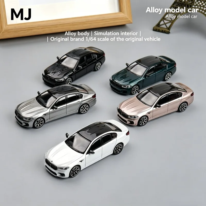 MJ 1:64 Legierung BMW M5 F90 Fünfte Serie 5er Limousine Executive Simulationsautomodell Spielzeug Sammlerstück Ausstellungsstück als Geschenk für Jungen