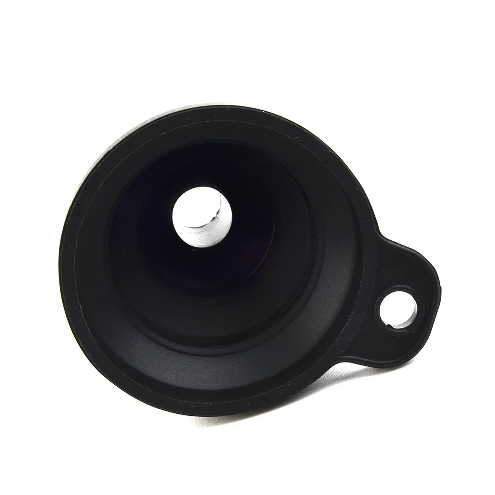 Car Funnel Foldable Space Saving Engine Oil Top Up Coolant Filler Funnel Collapsible 7cmX6cm For Easy Vehicle Maintenance Black