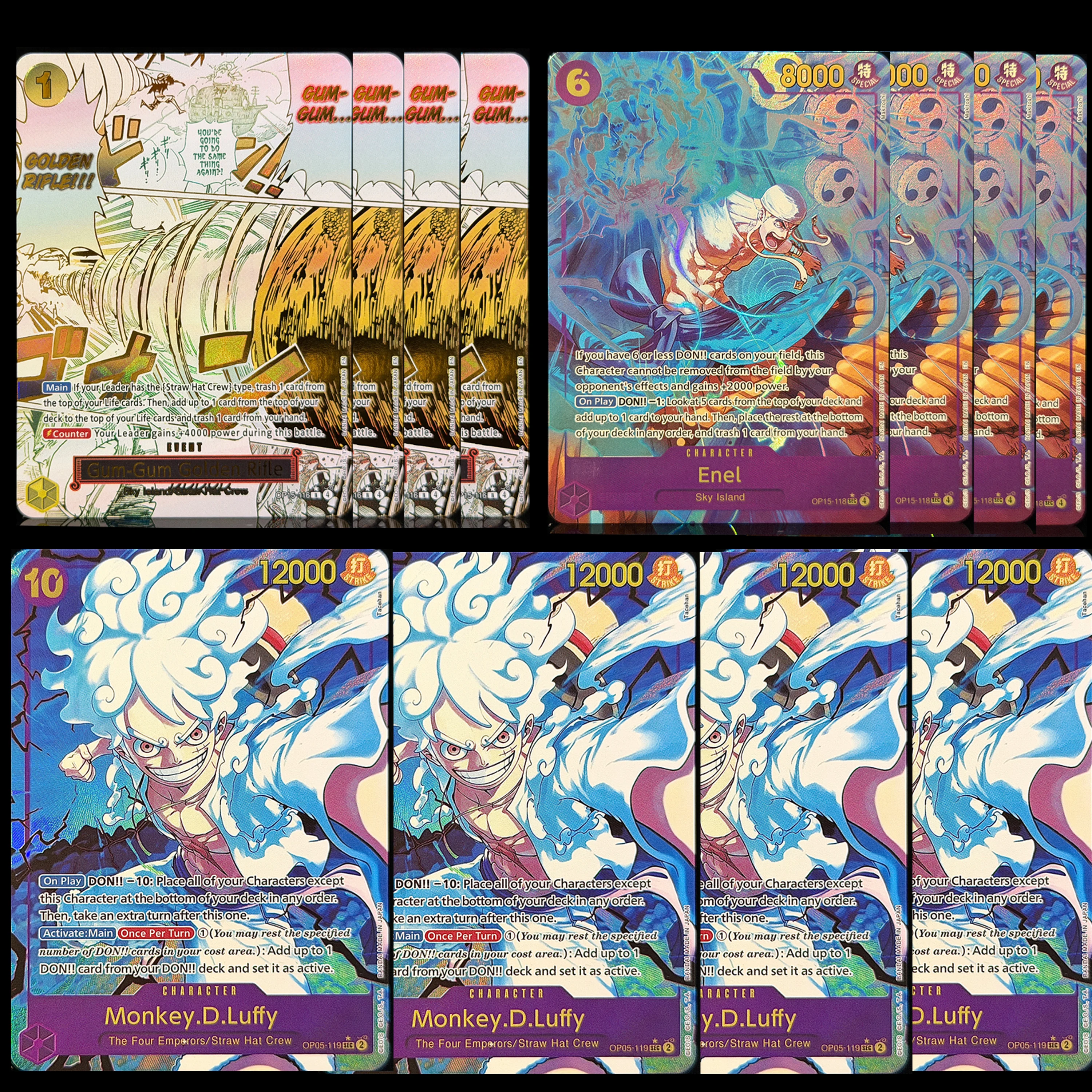 One Piece Anime TCG OPCG Manga SEC Rare Play Set OP16 OP15 Borsalino Ace Enel & More Holo Chase Hardcore Collectors Proxy Cards
