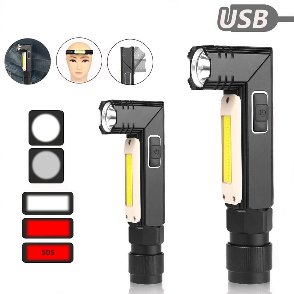 10000lm Led Work Light Waterproof LED COB Light Usb Rechargeable Tail Magnet Flashlight 5 Modes LED Torch for Home Lighting