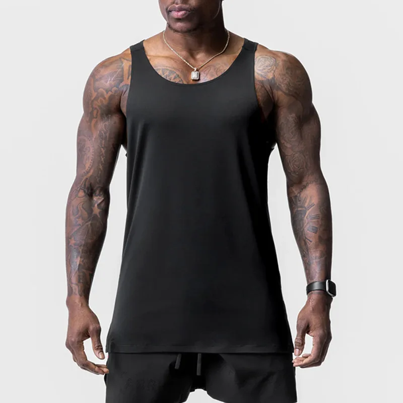 Men\'s Summer Gym Tank Top Man Bodybuilding Sleeveless Shirt Singlets Male Sports Quick Dry Clothing Fitness Workout Running Vest