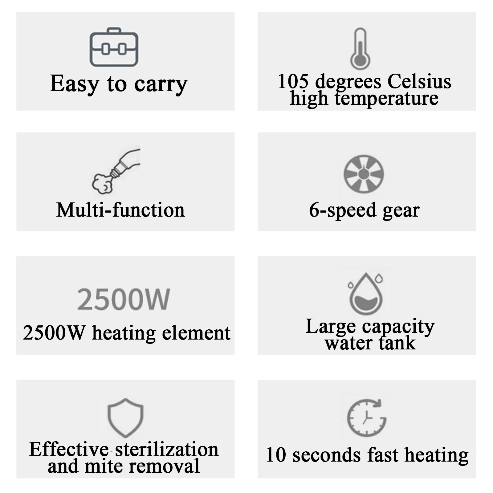 Пароочиститель 2500 Вт для домашней чистки автомобиля, быстрый нагрев, высокотемпературная пароочистительная машина, портативная ручная паровая мойка под давлением