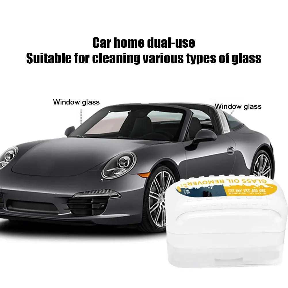 Car Glass Oil Film Cleaner Glass Stripper Water Stains 100ml Stains Remover Glass Cleaning Remover Water Brush Film Oil Car J9Z9