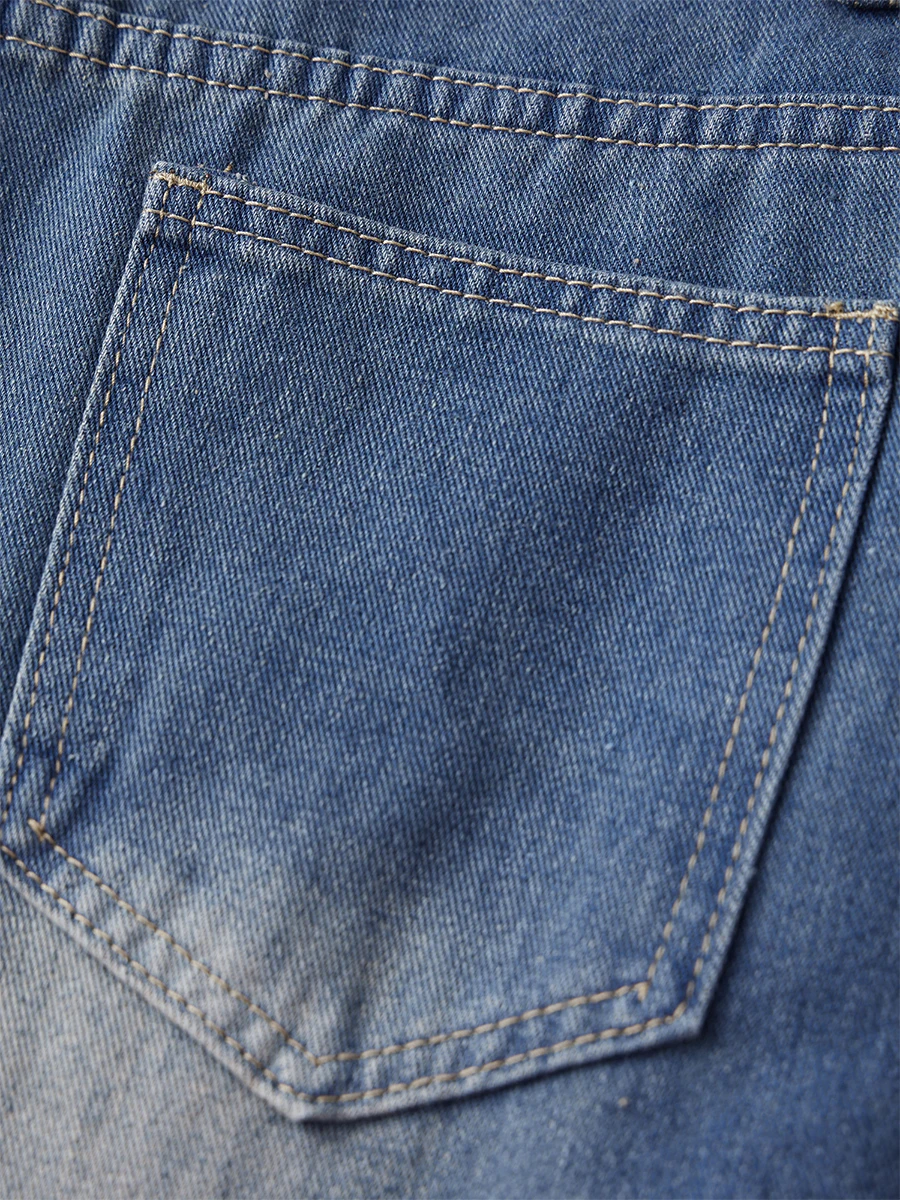

Ladies Stylish High Waist Blue Denim Jeans with Straight Leg Design Perfect for Spring and Fall Casual Wear Comfortable