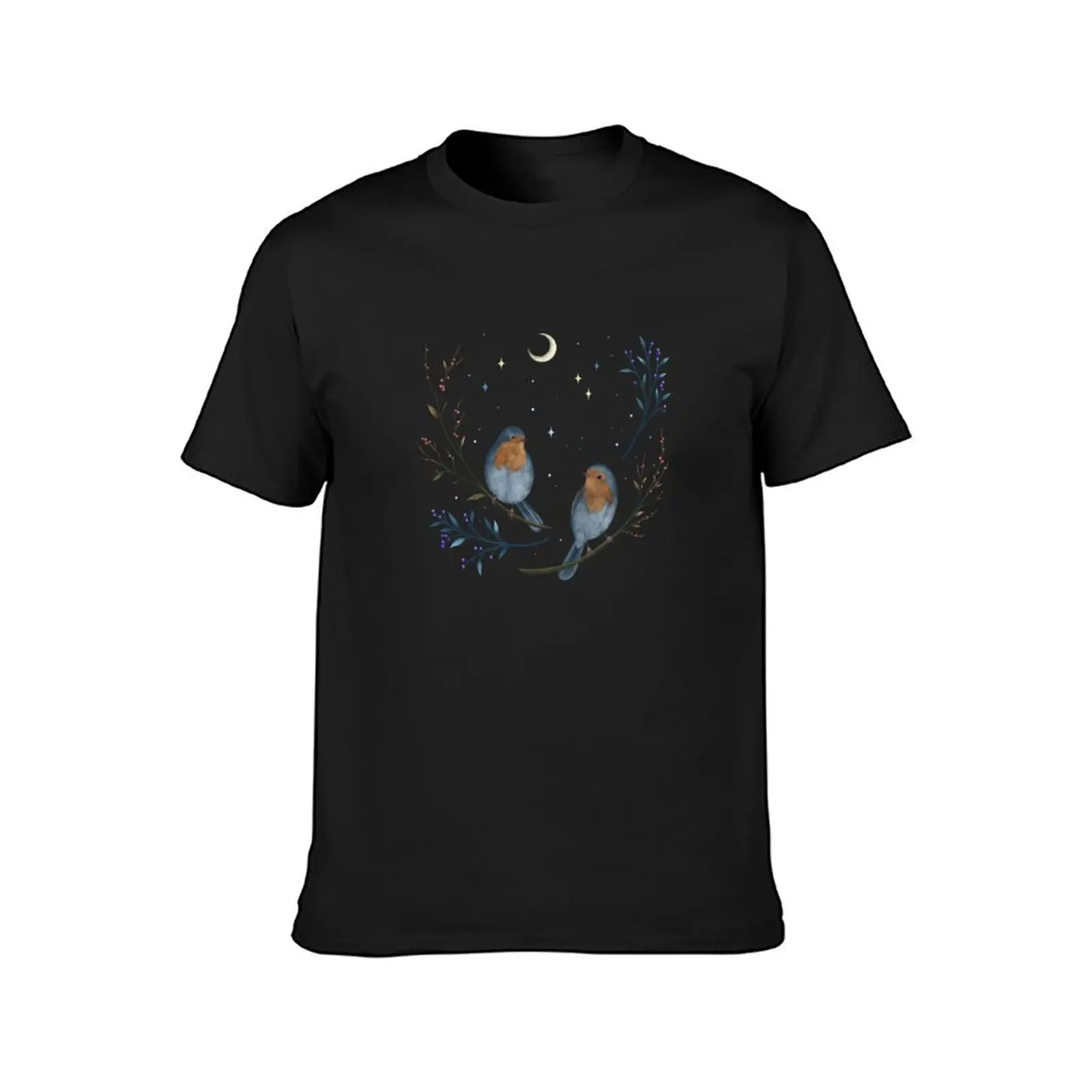 Birds and Berries T-Shirt customizeds Blouse shirts graphic tees heavyweights mens plain t shirts