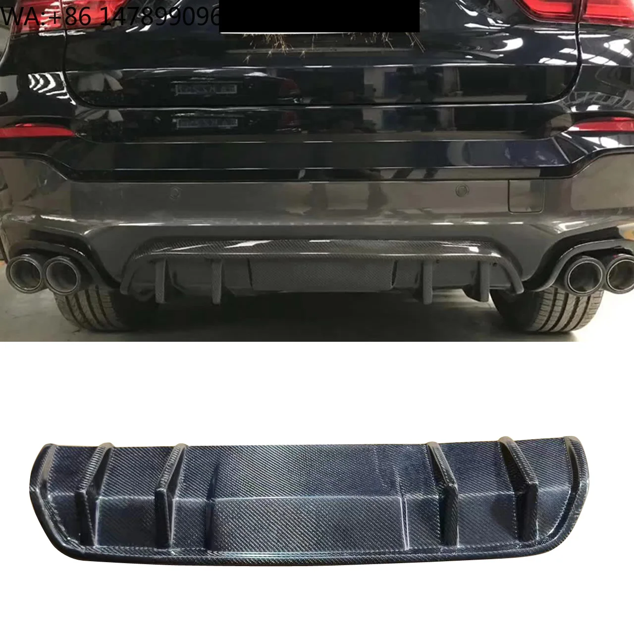 

New HM Style X4 F26 High Quality Carbon Fiber Rear Bumper with Exhaust Cut-Outs for X4
