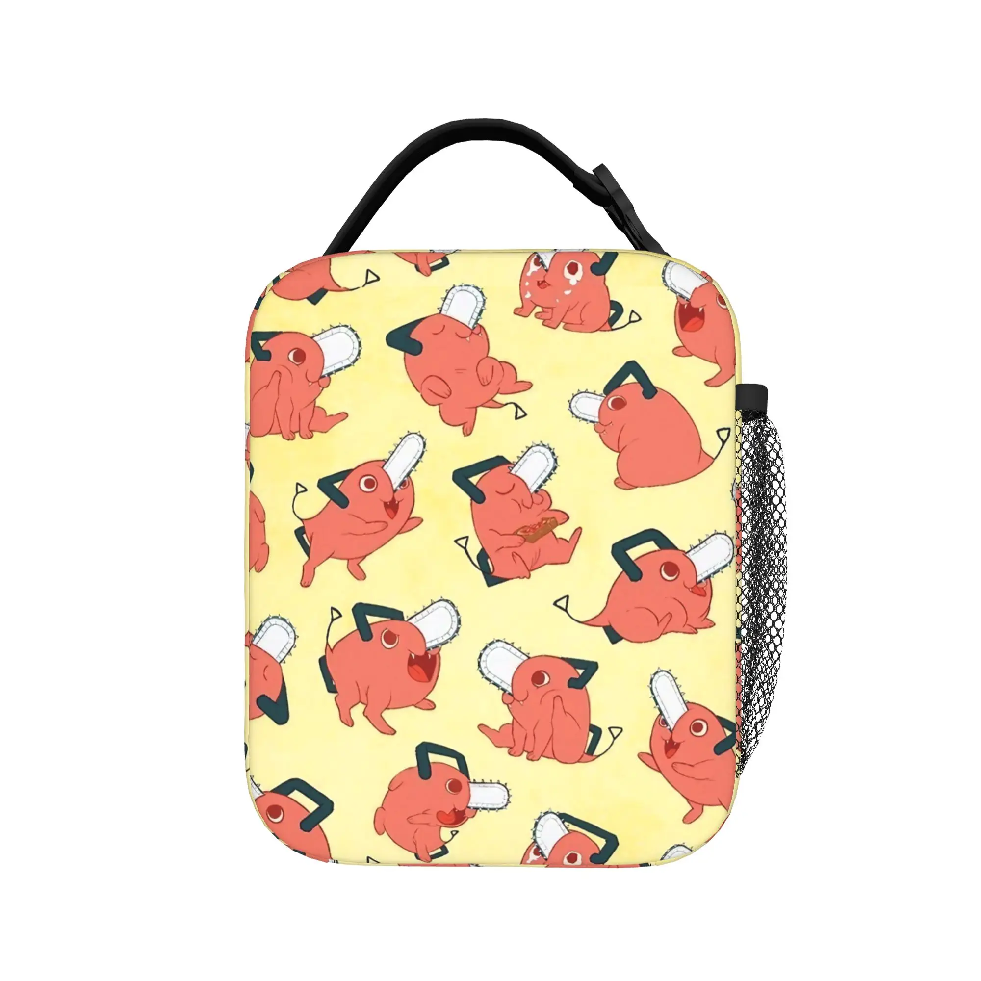Pochita Insulated Lunch Bag Thermal Bag Reusable,Lunch Container C-Chainsaws Man Leakproof Tote Lunch Box Food Storage Bags