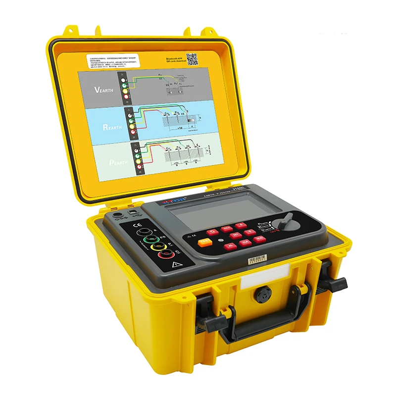 ETCR3100C Large Capacity Rechargeable Lithium Battery Pack Soil Resistivity Tester For Outdoor Construction Site Use