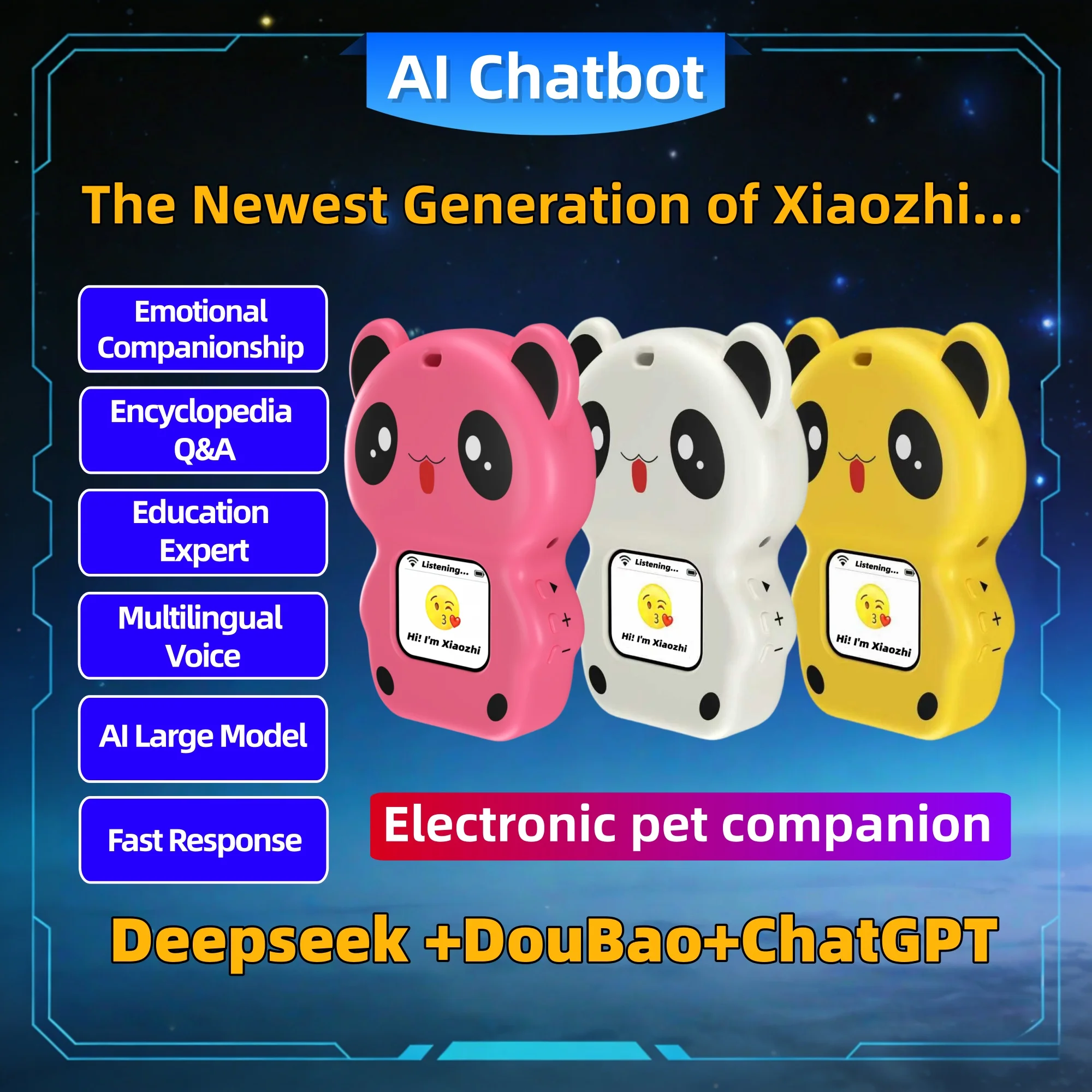 AI-C10,Deepseek, Doubao Xiaozhi AI Companion Elf Robot, Scenario Dialogue, Storytelling, Emotional Pet, Trendy Toy