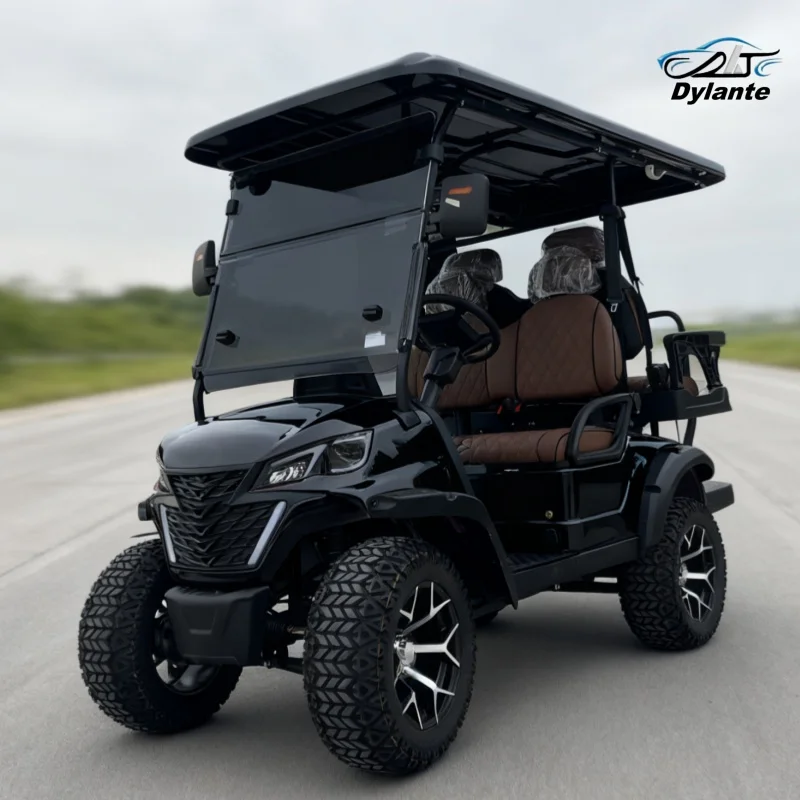 تصميم جديد 48/60/72 فولت بطارية الرصاص الحمضية تعمل بالطاقة عربات الغولف نادي السيارات 3 صفوف 6 مقاعد عربة جولف كهربائية الجملة والتجزئة #3