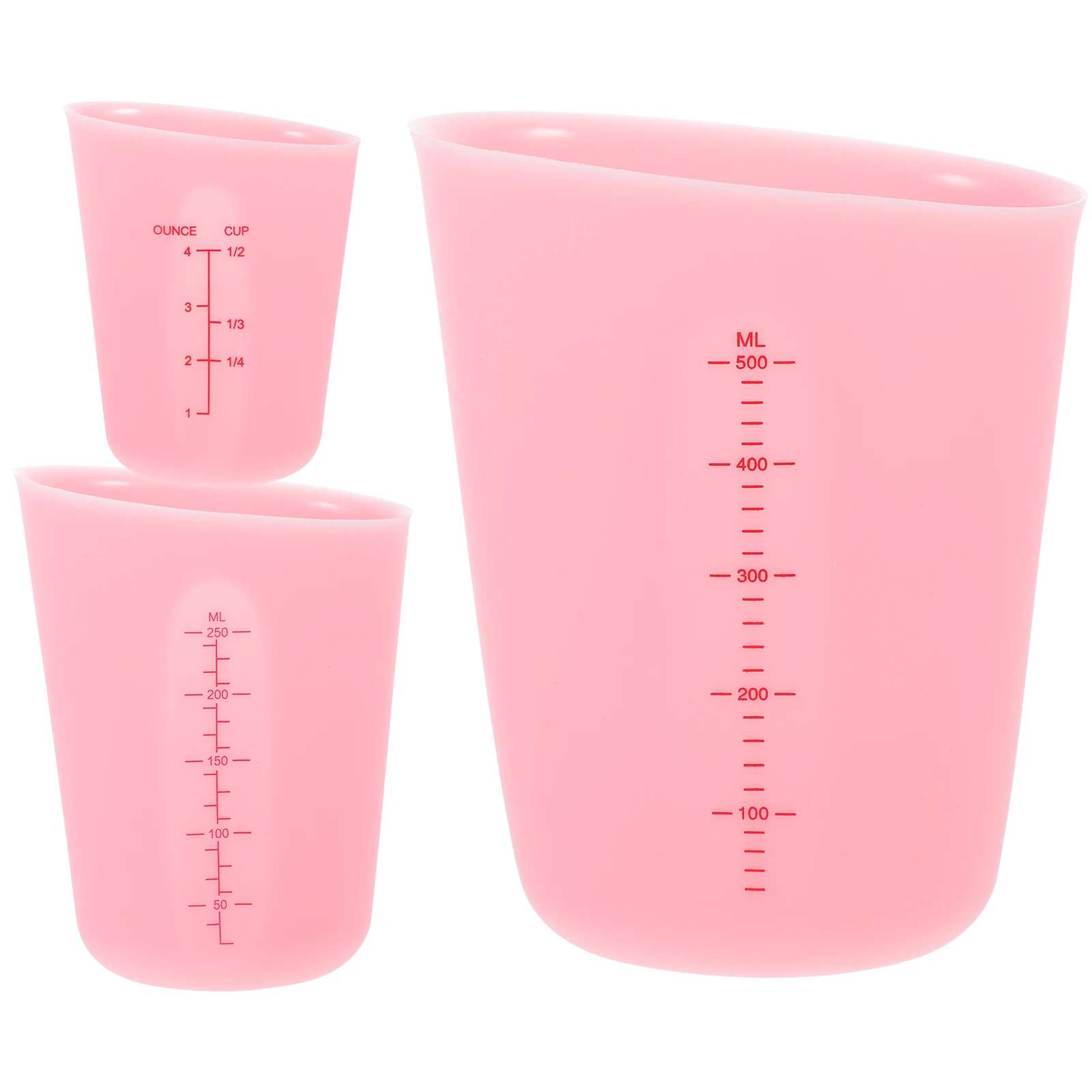 

3pcs Silicone Measuring Cups Scaled Epoxy Resin Mixing Cups For Diy Crafts Durable Resin Measuring Tools With Precise Markings