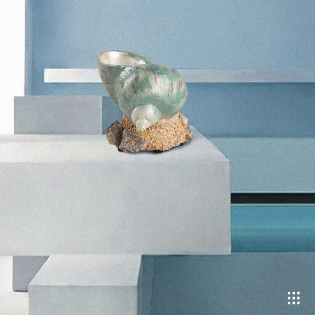 

1Pcs Conch Shape Resin Home Decoration Marine Life Ornament Compact Design for Living Room Nursery Marine Life Model