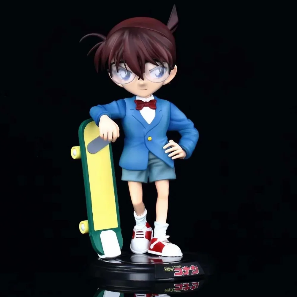

Anime Detective Conan Edogawa Conan Skateboard Standing Posture PVC Action Figure Collectible Model Doll Toy 32CM