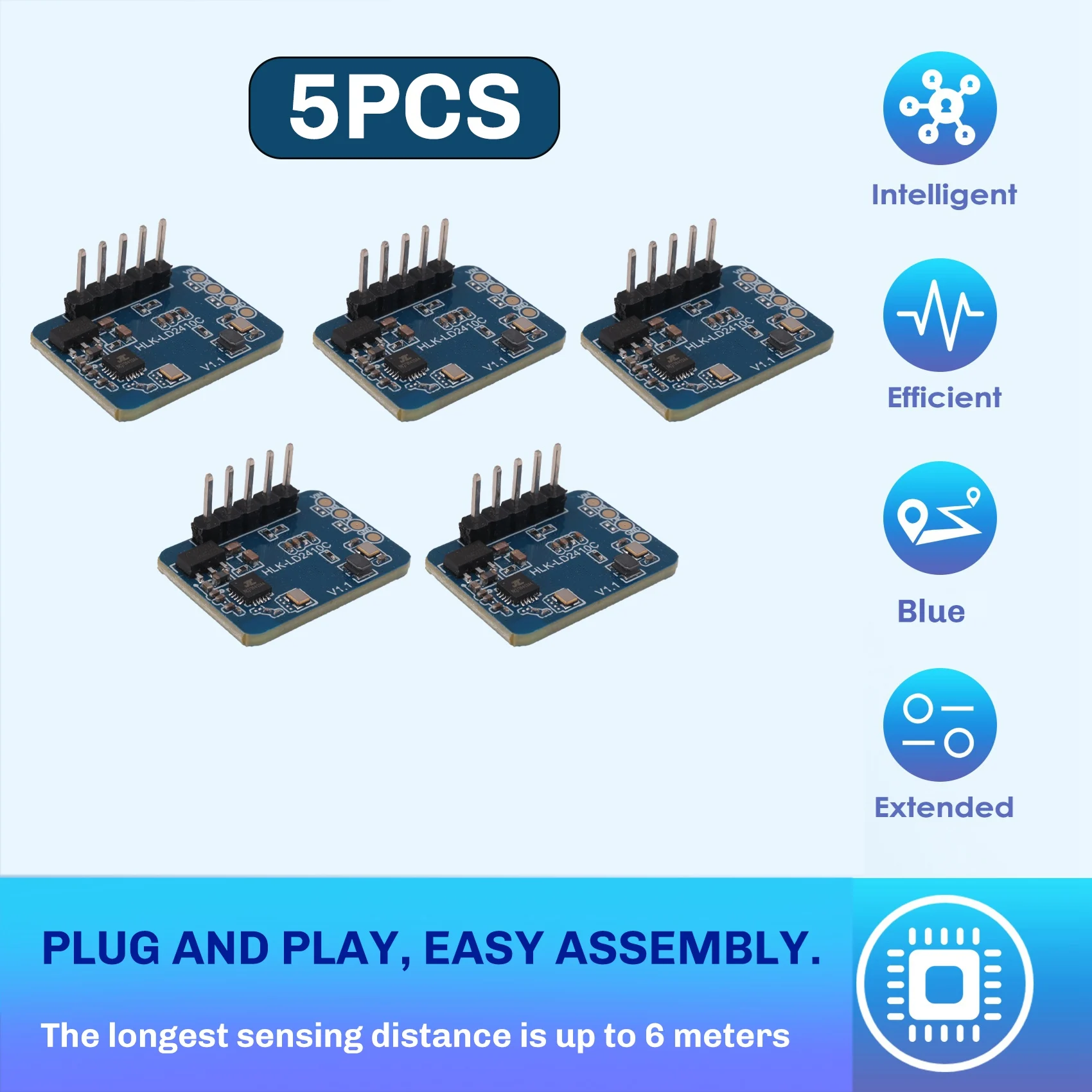 A40I 5 قطعة 24 جرام mmWave HLK-LD2410C وجود الإنسان رادار الاستشعار وحدة كشف الحركة #6