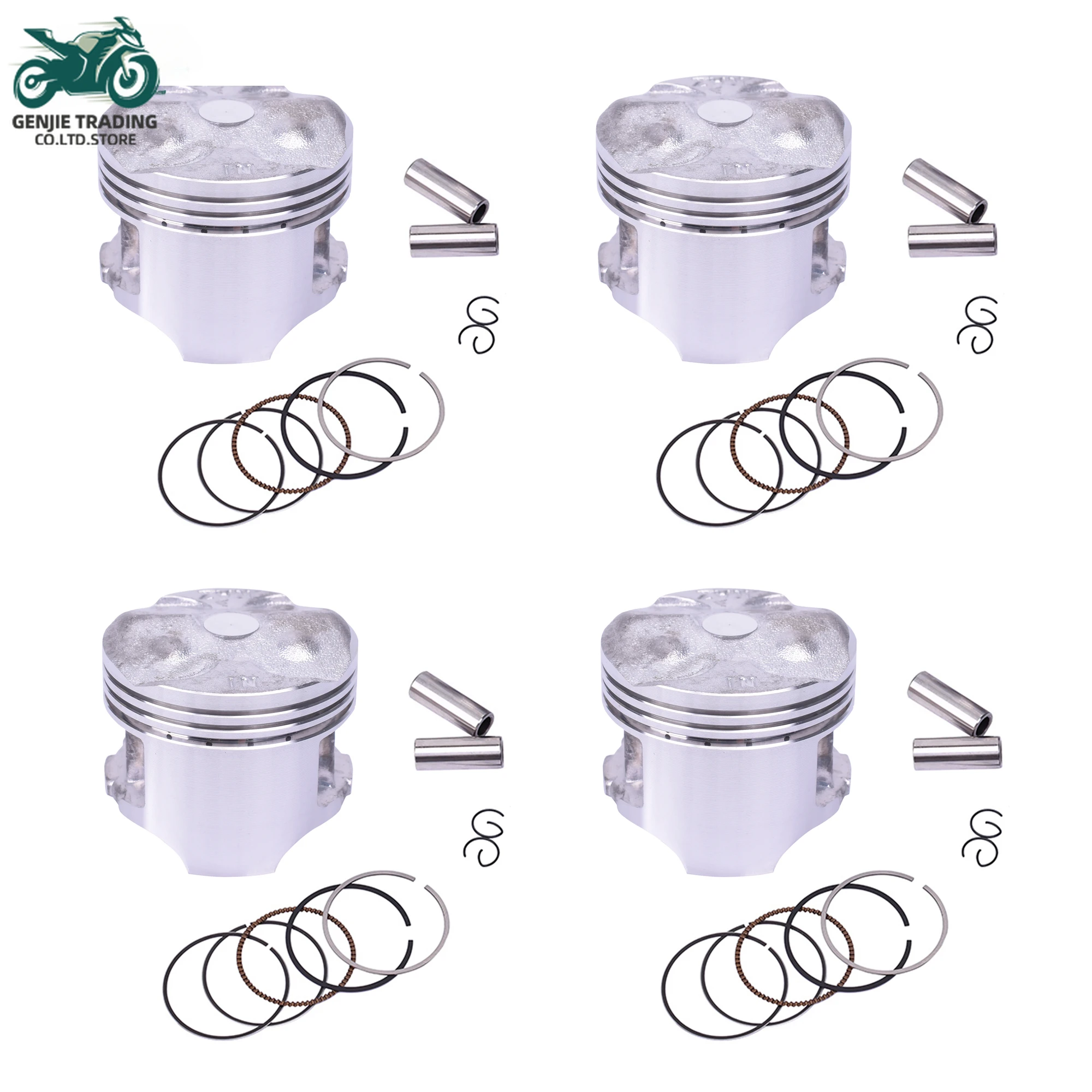 4set 48.5mm 48.75mm 49mm 49.25mm 49.5mm STD ~ +100 +25 +50 0.25~1.0 Motorcycle Piston Rings Kit For Honda KAZ OEM 13101-KAZ-000