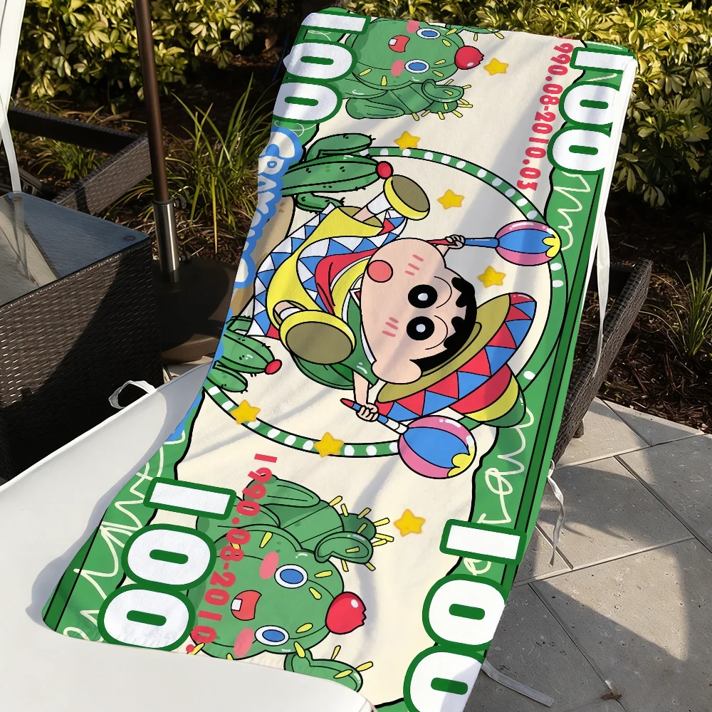 Fun Cartoon C-Crayon Shin-chan Cute Towel Quick Dry Soft Yoga Swimming Fitness Mountain Climbing Large Beach Towels