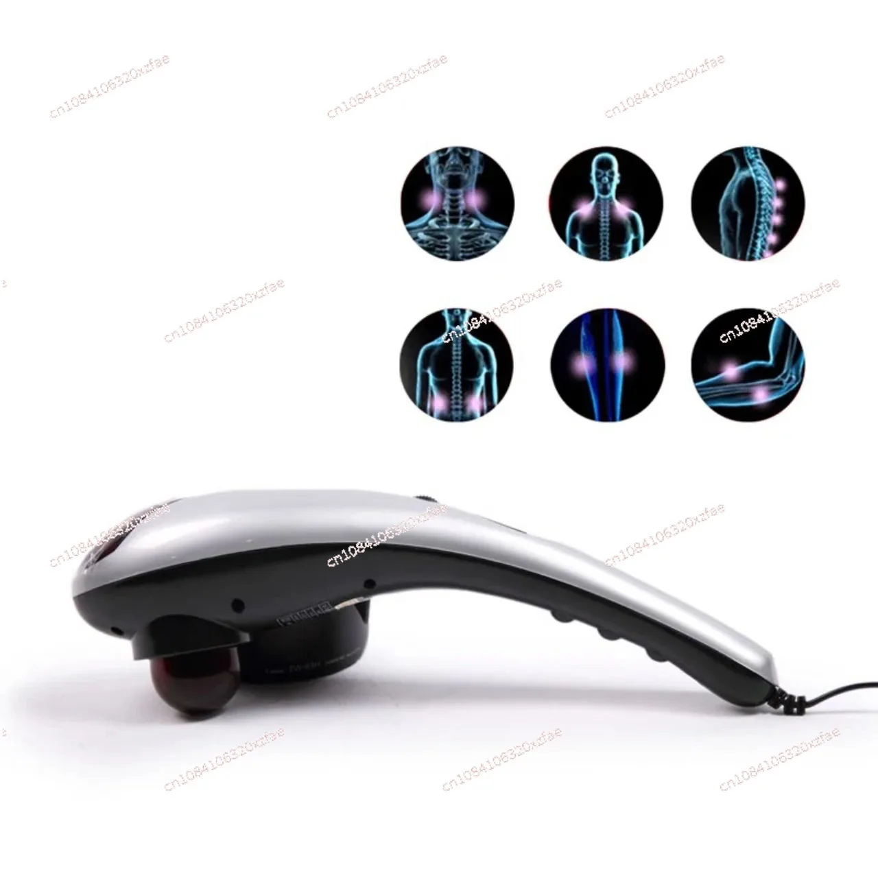 Corded Wired Shape Handy Infrared Body Massage Hammer LY-606A Manual Three Changeable Massage Head Dolphin