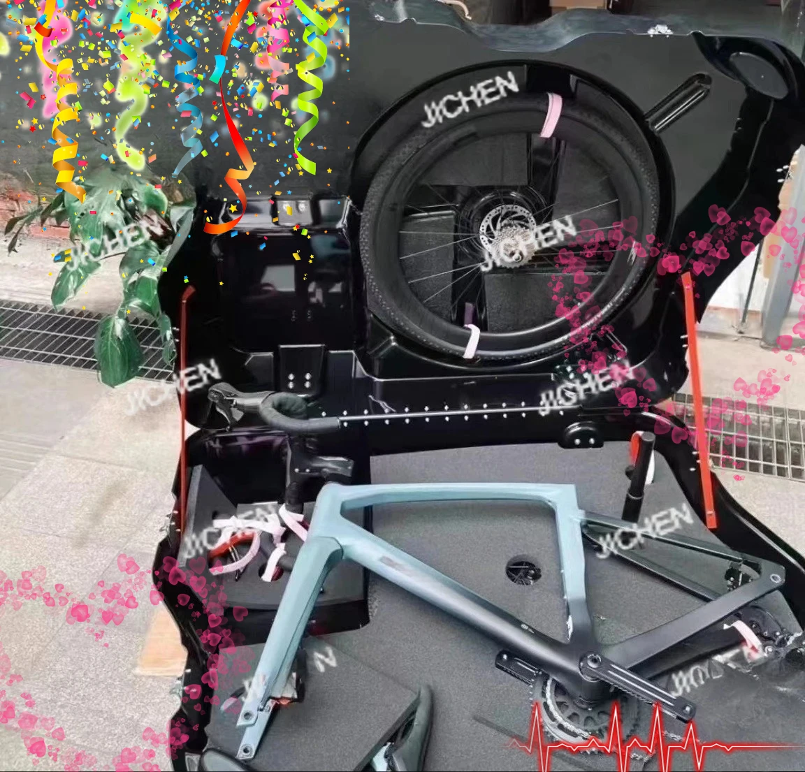 

Cykel Transportkasse Hlarla skal kasse Mountainbike Transporttaske Jern Tre cykler닥et pakketaske Bagage