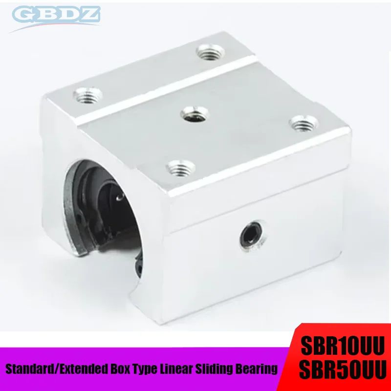1pc SBR10UU SBR12UU SBR16UU SBR20UU SBR25UU Linear Ball Bearing Block 12mm Linear Slider For CNC Router SBR Linear Guide Rail