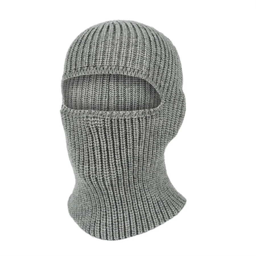 2pcs A Hole Beanies Mask Knit Hat 2in1 Full Face Protection Earmuffs Balaclava Cap Winter Outdoor Cycling Ski Warm Face Cover 3