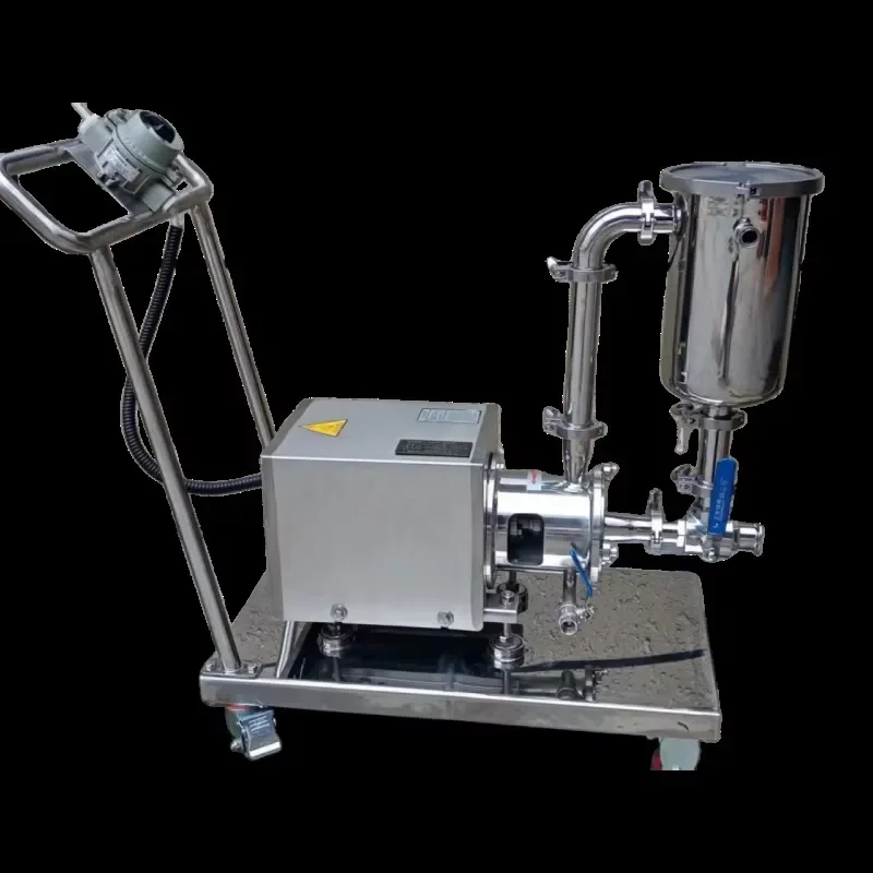 Factory stainless steel tube online high shear sugar oil milk mixing homogenizing pump