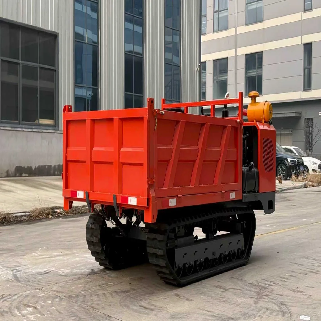 4 Ton Engine Powered Swamp Crawler Dumper Amphibious Tracked Carrier Fully Hydraulic System Dump Bed Mine Marshy Land 1 Year UCM