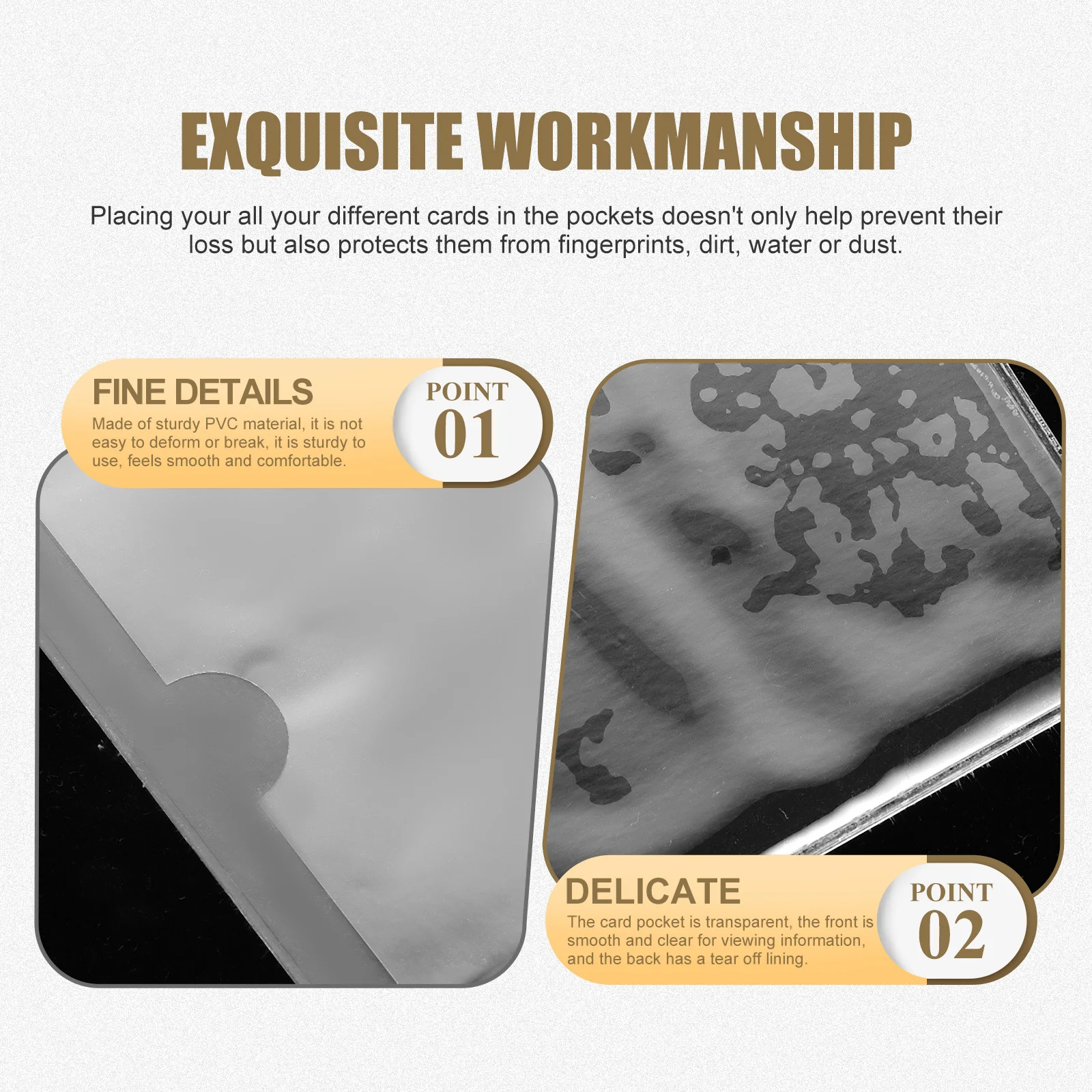 

30Pcs Self-Adhesive Label Pouches for Cards Material Card Holders Transparent Index Card Sleeves Pockets for Office