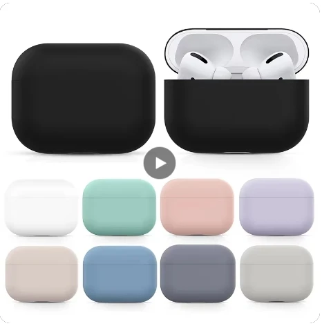 Funda de silicona suave para Airpods Pro, cubierta protectora para Airpods Pro, accesorios para auriculares, novedad