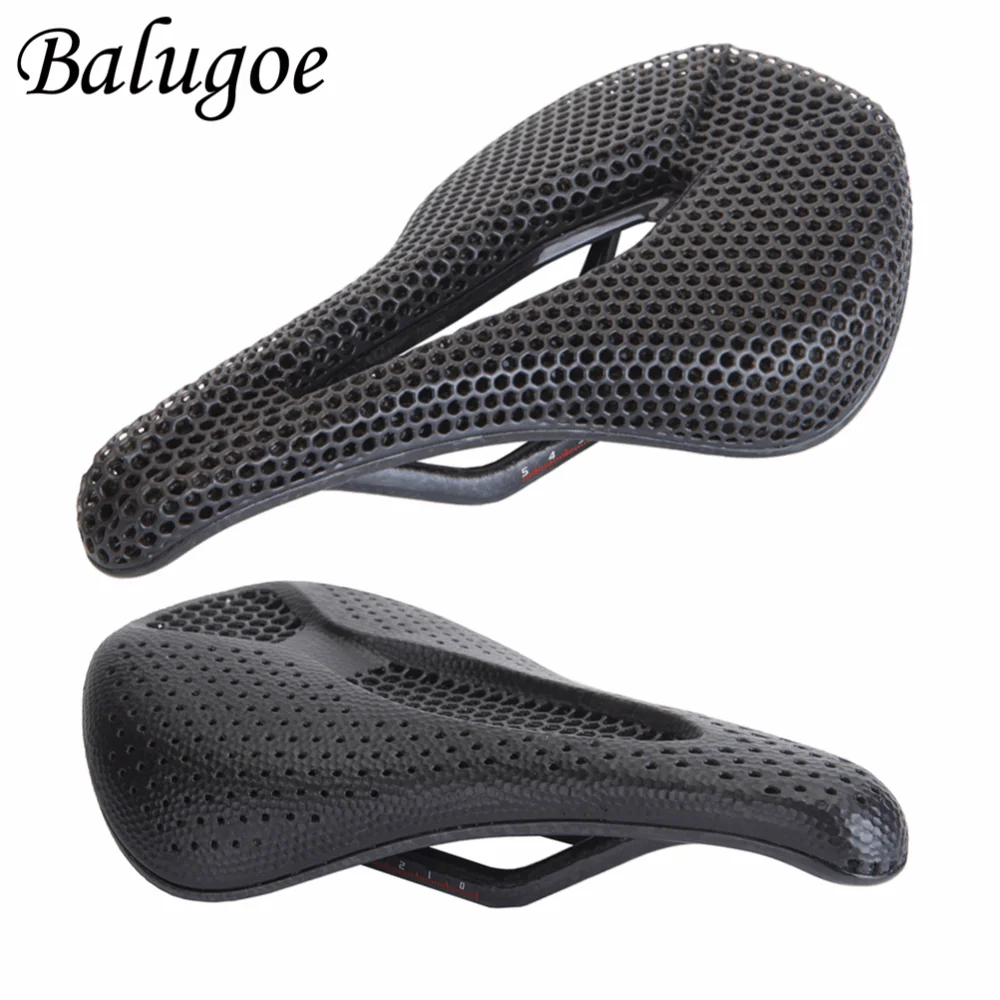 

BALUGOE Bicycle 3D Printed Carbon Carbon Saddle Comfortable Road Bike MTB Seat Cozy Honeycomb Cushion Carbon 3D Seat Cushion