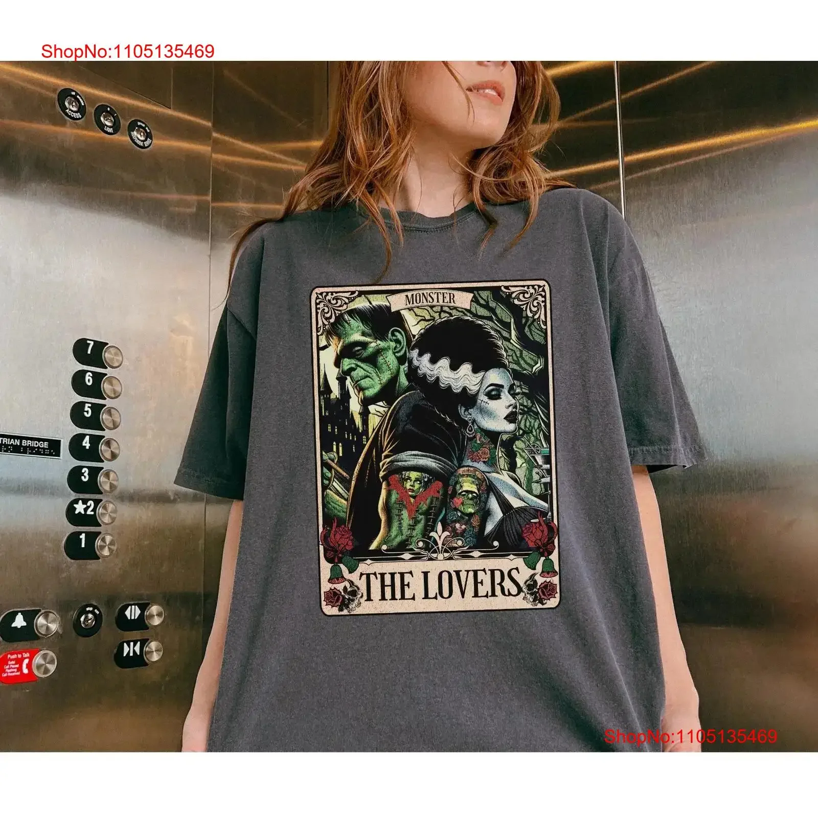 

Bride of Frankenstein Retro Trendy T shirt vintage Washed Stretched fashion Soft Top For Everyday Wear graphic Slightly homme