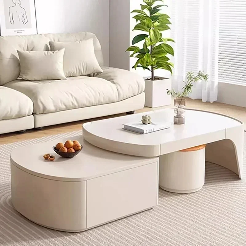 Mesas de centro minimalistas glamurosas, diseño de lujo, mesas de centro modernas para sala de estar, Muebles de madera únicos para el hogar