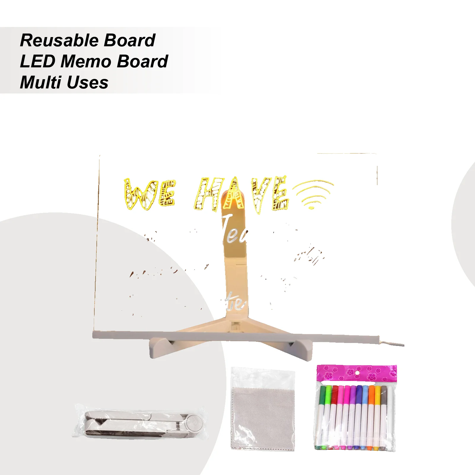 

Акриловый цветной светодиодный блокнот с подсветкой, акриловая доска для маркеров сообщений, доска для письма с сухим стиранием, доска для письма с кронштейном