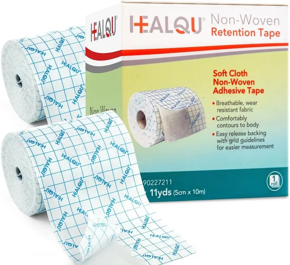 

Retention Tape 2"x11yd 2 Rolls, Hypoallergenic Wound Dressing Tape, Secure & Gentle Adhesive for Sensitive Skin, Latex-Free