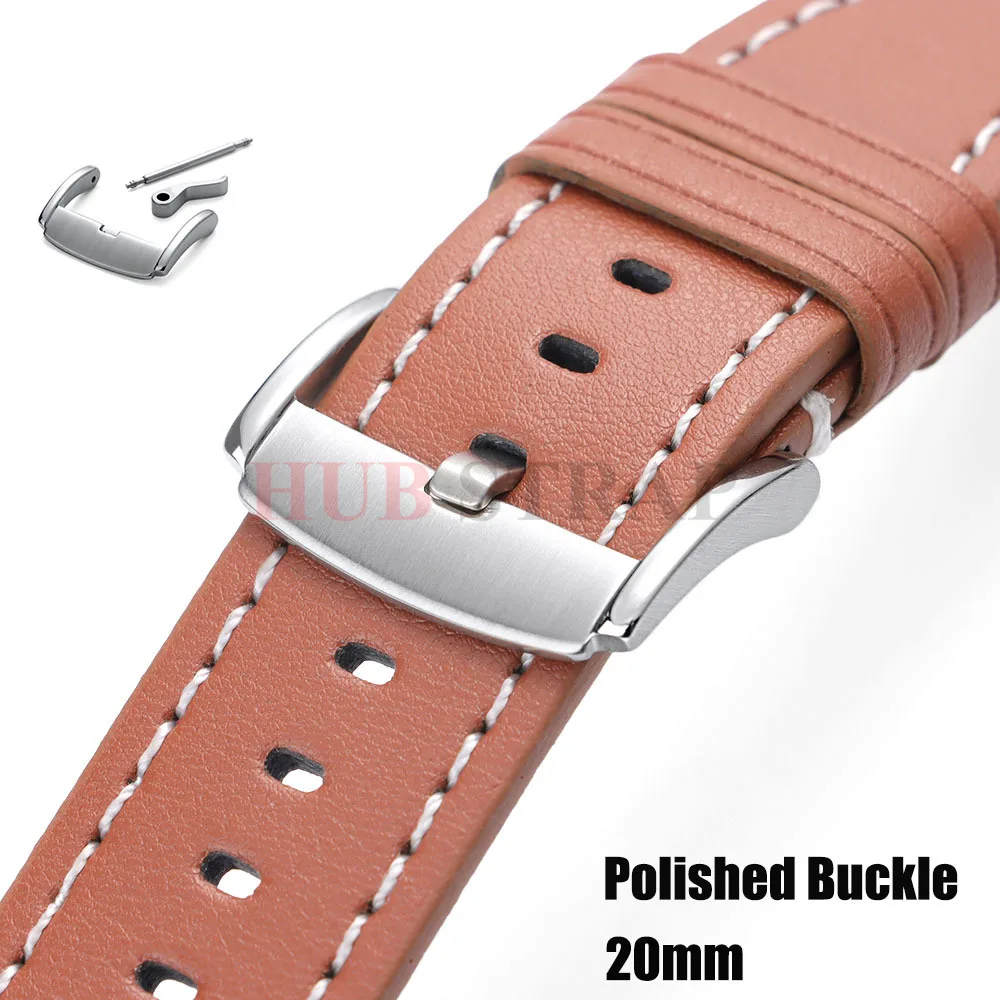 Stainless Steel Watch Buckle 20mm Replacement Buckle for Cowhide Silicone Watch Strap With Repair Tool Watch Clasp Accessories