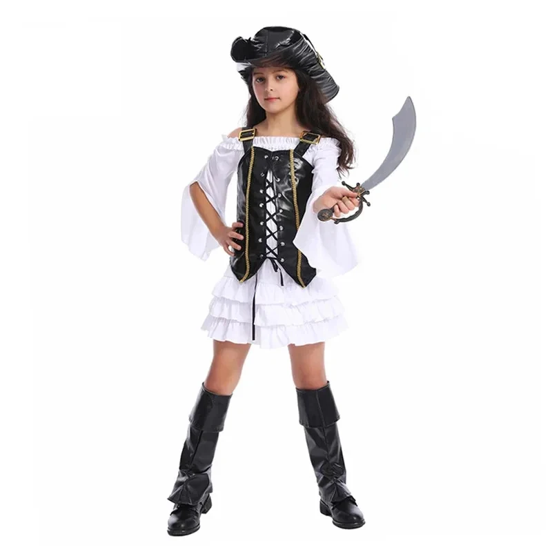 ❤ Nuevo Disfraz de Cosplay 2026 de Vikingos y Piratas para Niña, Vestido de Princesa de Anime para Carnaval, Fiesta de Disfraces, Juego de Roles, Mar ★ Regalo de Halloween