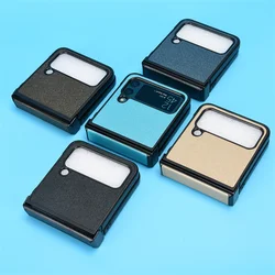 For Samsung Galaxy Z Flip 3 Z Flip 4 Sand Grain Design Feel Skin PU Hinge Case Galaxy ZFlip 4 ZFlip 3 5G Shockproof Fundas