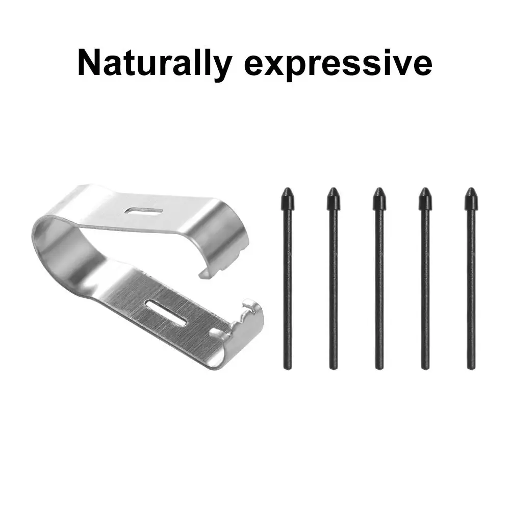 5Pcs Touch Stylus Tips Nibs With Metal Clip For Samsung Galaxy Note 20 10 Tab S6 Lite T860 T865 S7 / S8 Series S Pen Accessories