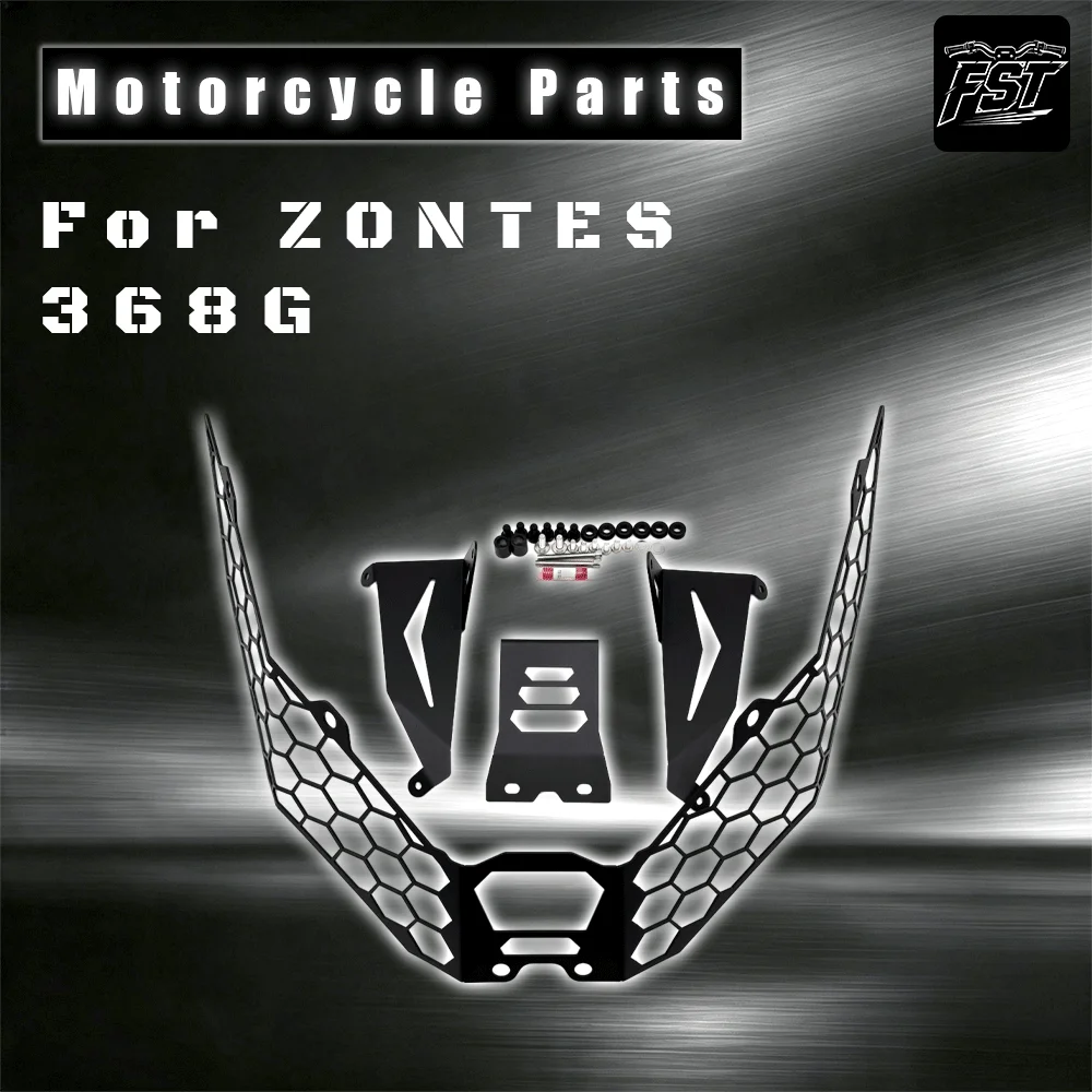 Stainless Steel Honeycomb Headlight Guard Protector Accessories for Zontes 368G Motorcycle Modification