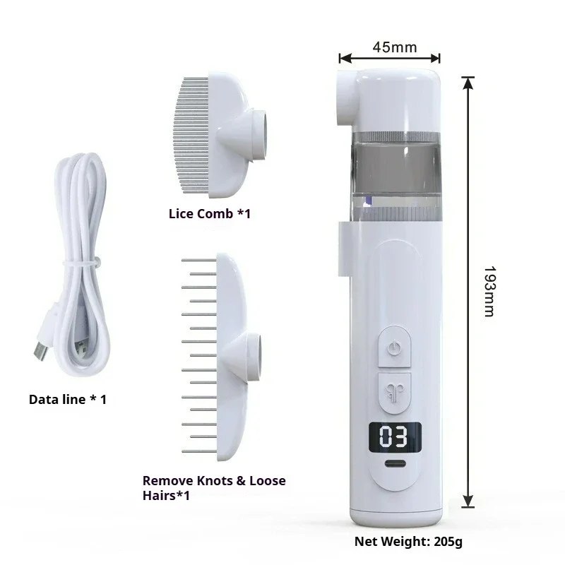 New 2-in-1 Electric ABS Pet Lice Remover, Hair Grooming Comb and Flea Lice Catcher for External Parasite Control Beauty Tools