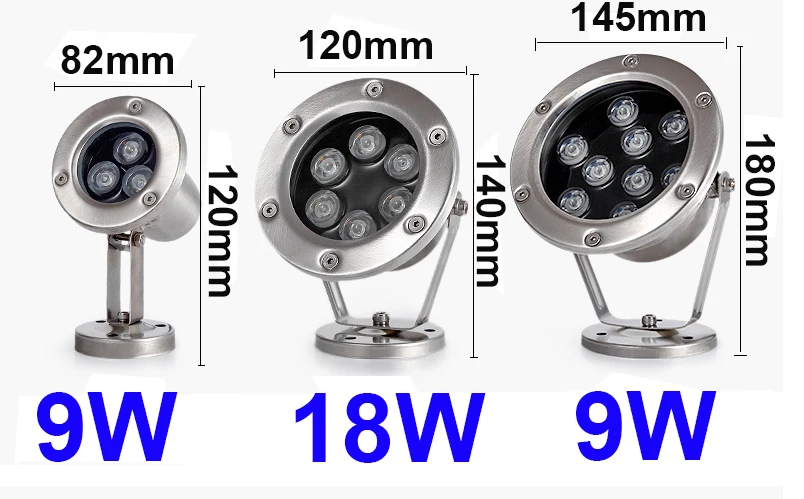 Fountain Light 4-wire External Control RGB LED Underwater Light RGB LED Spotlight IP68 Multi Color Changing Swimming Pool Lamp