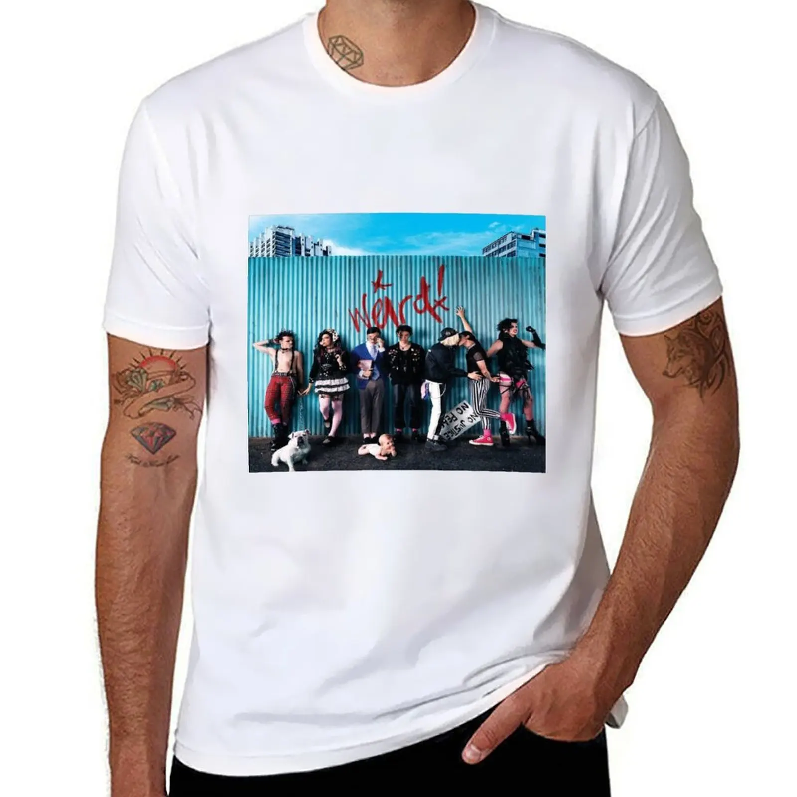 

weird! yungblud album cover T-Shirt funny t shirts dark humor black cotton t-shirt plain for man package T-Shirt