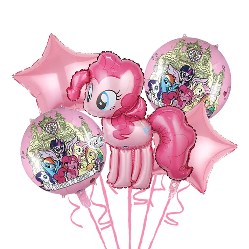 KAYOU My Little Pony Theme Birthday Party Balloon Disposable Tableware Paper Cups Plates Tablecloths Baby Shower Decorations