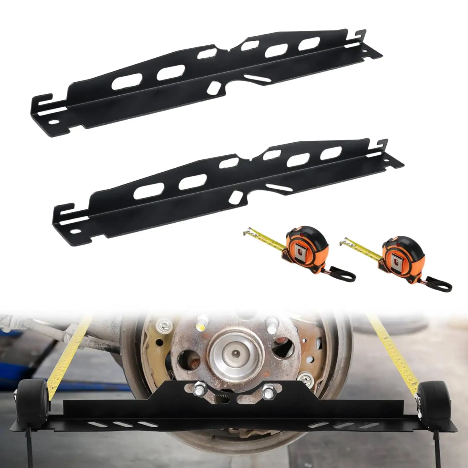 

2 шт. инструменты для выравнивания колес с подвесными отверстиями, инструмент для выравнивания пальцев, пластины, инструмент для выравнивания передней части автомобиля для автомобилей, точные измерения