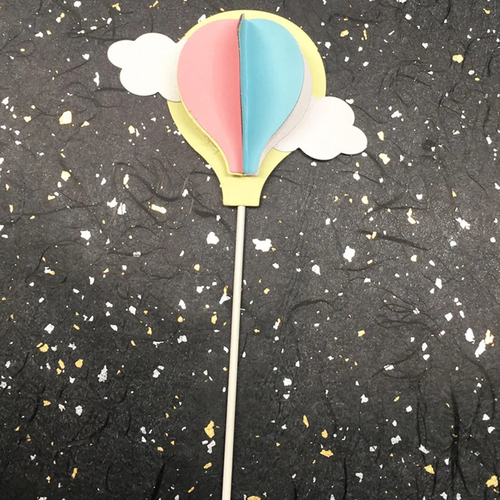 

2 шт. Декоративные украшения в виде воздушных шаров, 3D бумажные облака-топперы для торта на свадьбу, вечеринку, день рождения, желтые