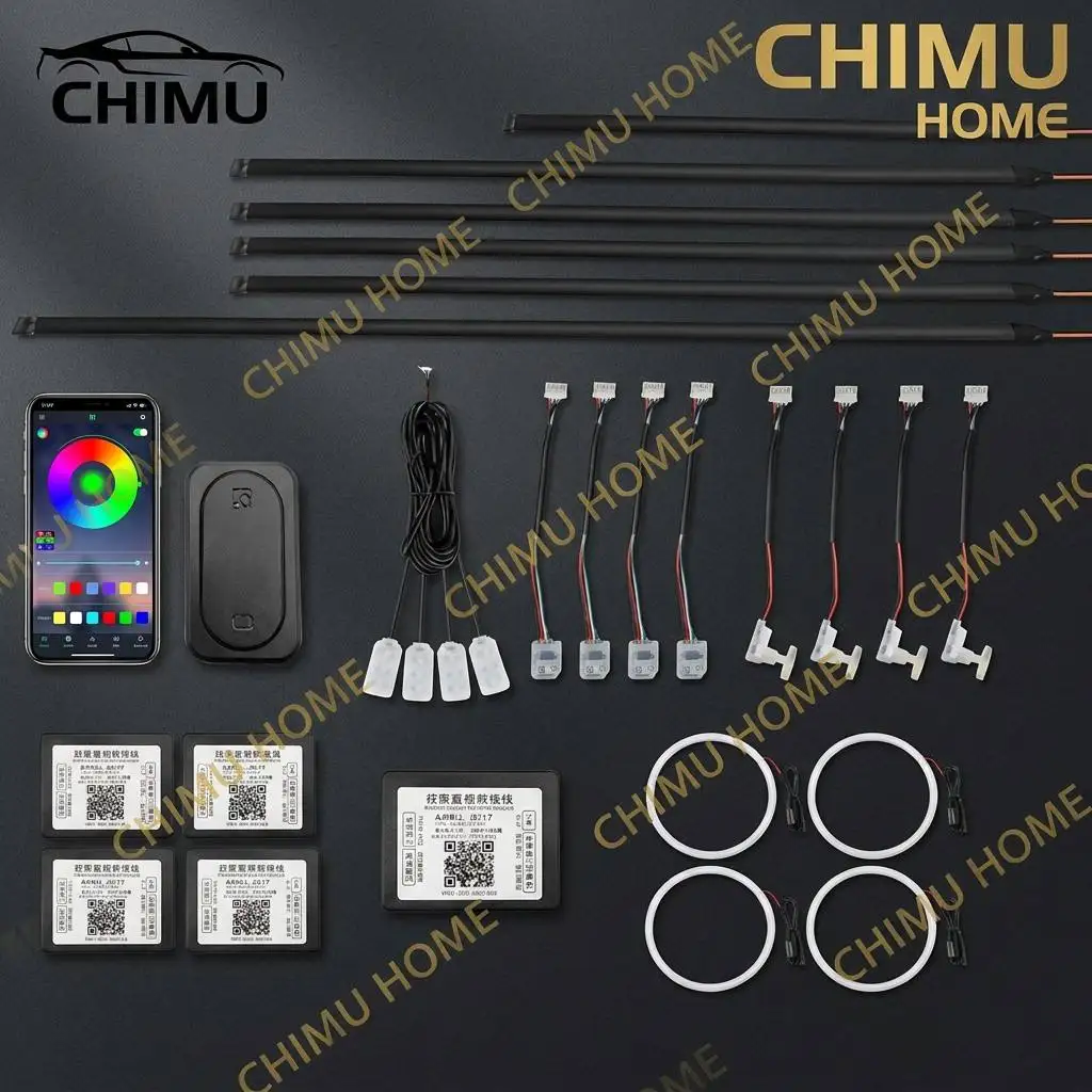 【CHIMU HOME】 for Universal Series 18-in-1 Hidden Acrylic LED Ambient Lighting Kit RGBIC Symphony App Control 12V
