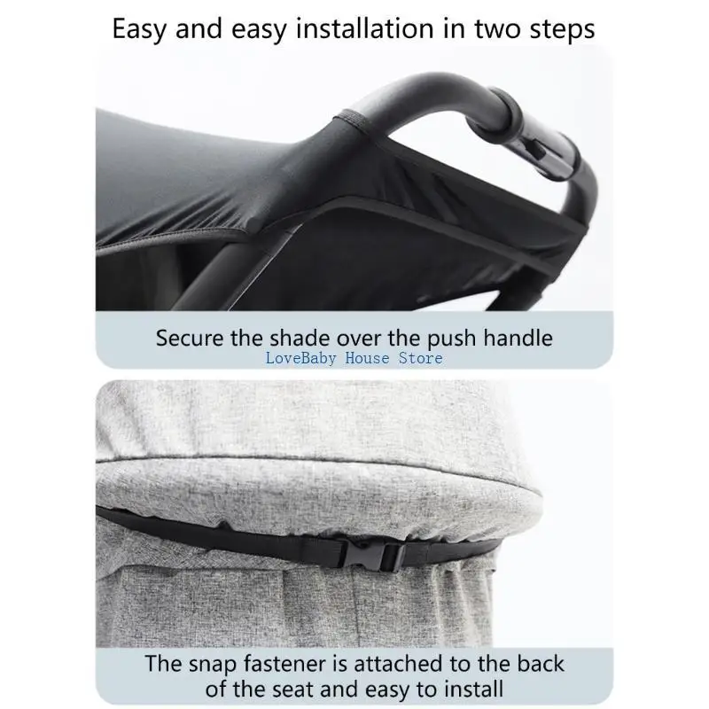 BX0D عربة أطفال مظلة مقاومة للماء سهلة التركيب واقية من الشمس الظل عربة أطفال مقاومة للماء مع نافذة عرض