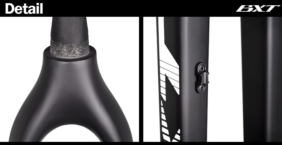 BXT 29er Carbon MTB Gabel 100*15mm Konische Steckachse Fahrrad-Mountainbike-Gabel für Rennzwecke Fahrradgabel Scheibenbremse 160mm – Detail 9