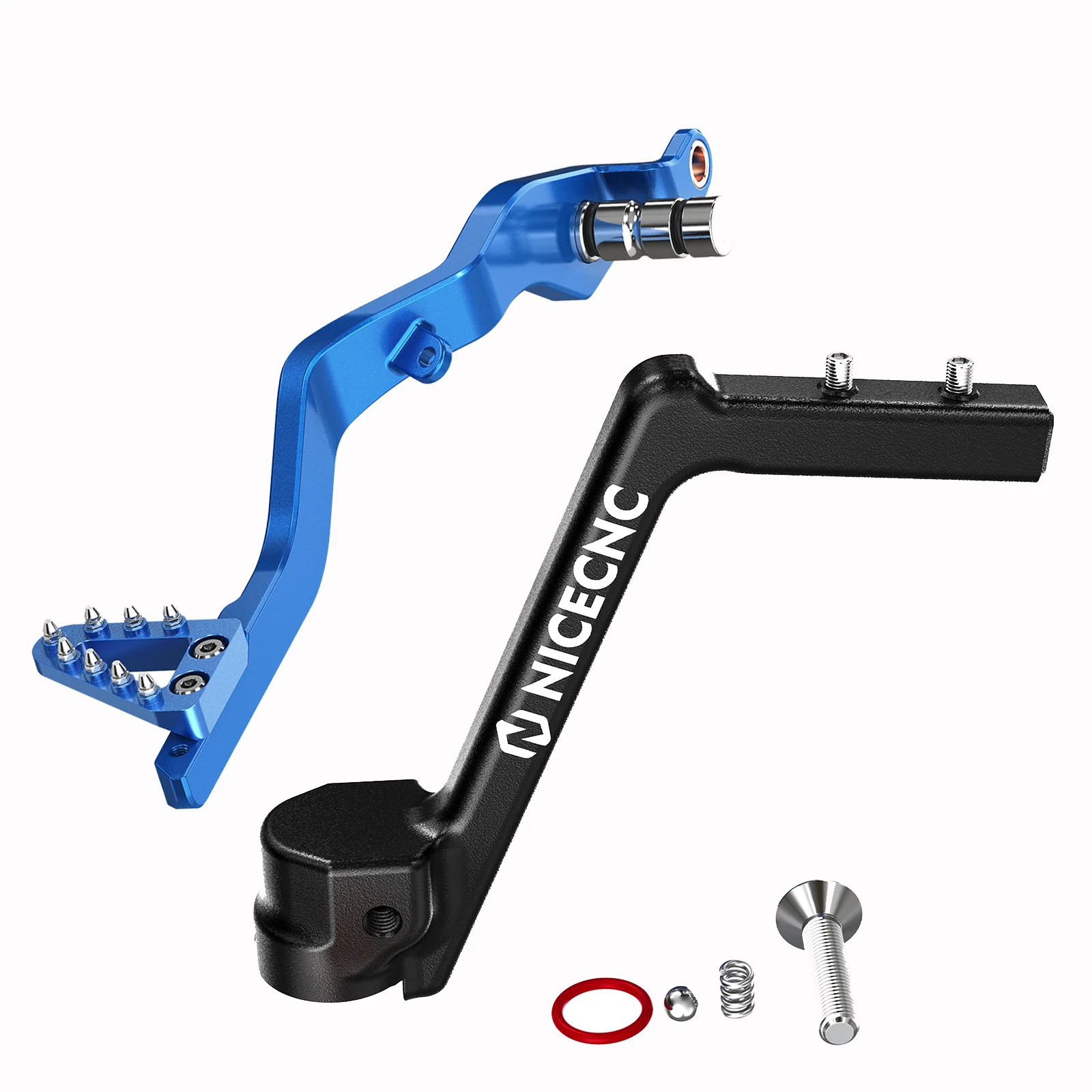 NICECNC Für Yamaha YZ85 YZ 85 2002-2018 2017 2016 2015 2014 2013 Aluminium Hinterradbremshebel & Kickstarterhebel Motorrad – Detail 12