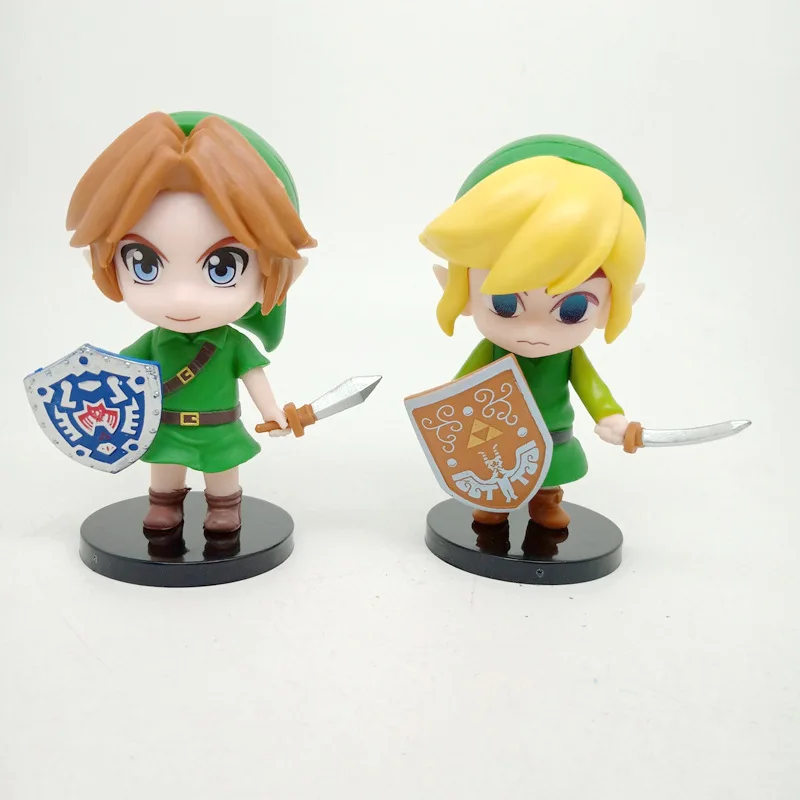Novo 6 pçs lenda de zelda link zelda personagem figura decoração modelo ornamento boneca menino presente de aniversário presente de natal