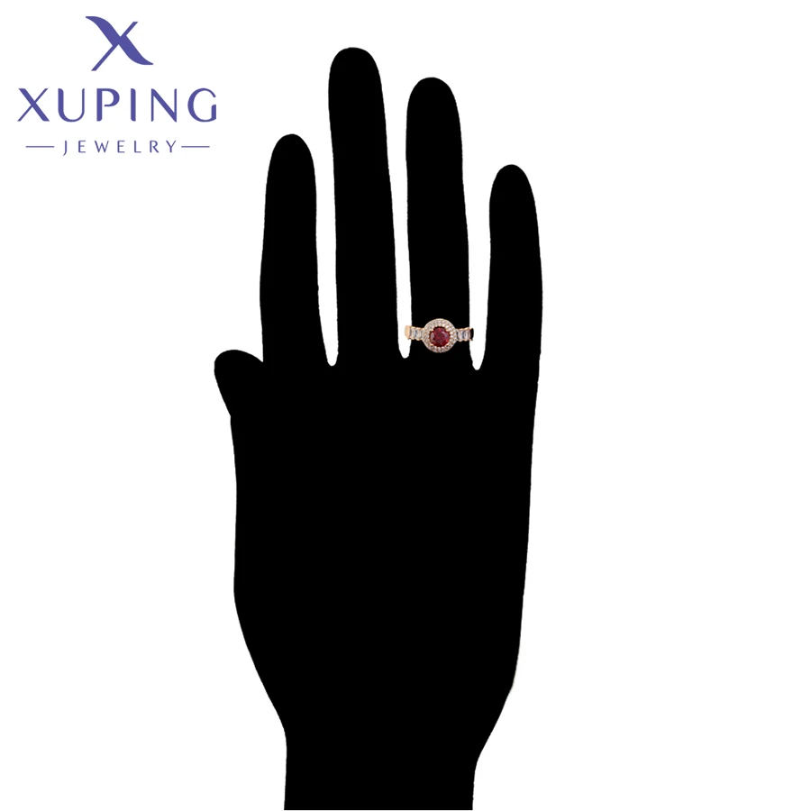 Xuping Jewelry Simple Copper Alloy Fashion Stone Charm Ring of Gold Color for Woman Romantic Gift X000703104